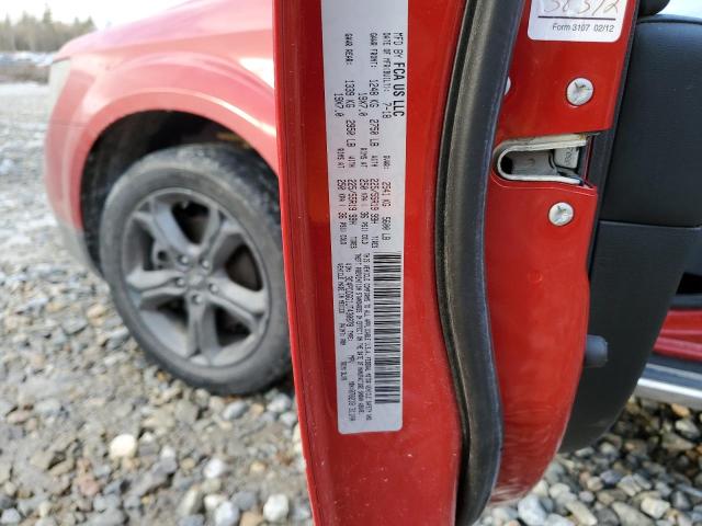 3C4PDDGG1JT430878 - 2018 DODGE JOURNEY CROSSROAD RED photo 12