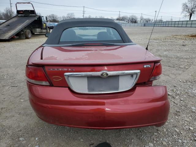 1C3EL75RX6N181749 - 2006 CHRYSLER SEBRING GTC MAROON photo 6