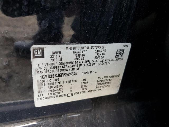 1GYS3SKJ6FR524849 - 2015 CADILLAC ESCALADE ESV LUXURY BLACK photo 13