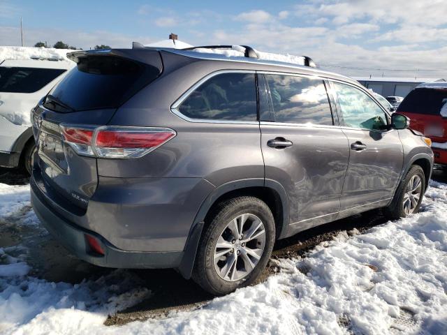 5TDJKRFH8ES027998 - 2014 TOYOTA HIGHLANDER XLE ნაცრისფერი ფოტო 3
