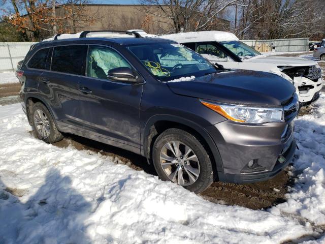 5TDJKRFH8ES027998 - 2014 TOYOTA HIGHLANDER XLE ნაცრისფერი ფოტო 4