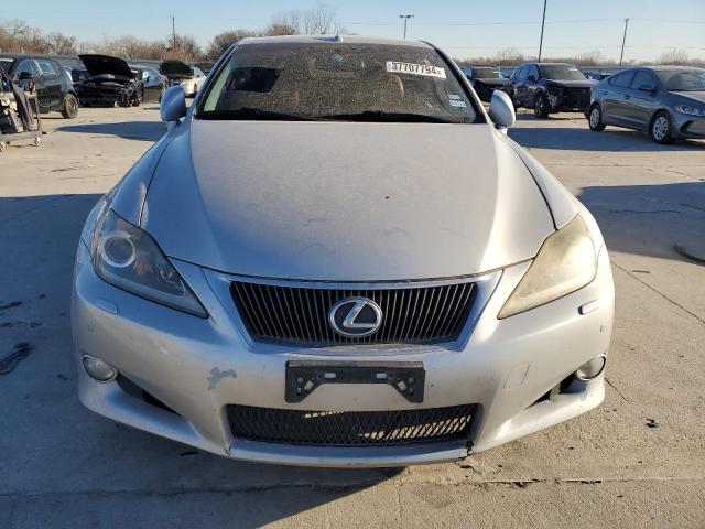 JTHFE2C24B2505419 - 2011 LEXUS IS 350 SILVER photo 5