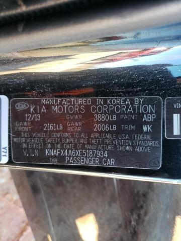 KNAFX4A6XE5187934 - 2014 KIA FORTE LX BLACK photo 12