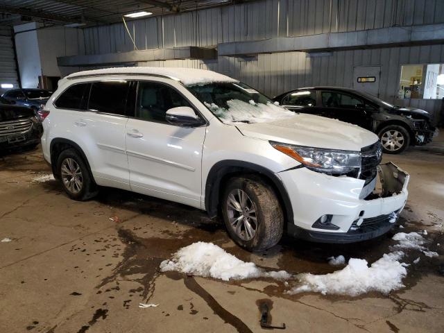 5TDJKRFH5FS196748 - 2015 TOYOTA HIGHLANDER XLE 白色 照片 4