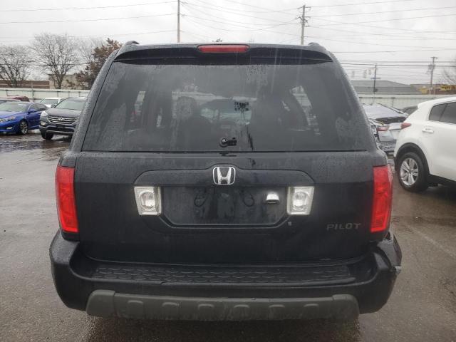 2HKYF18764H561482 - 2004 HONDA PILOT EXL BLACK photo 6