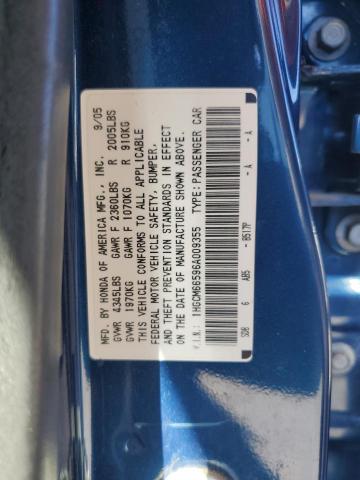 1HGCM66596A009355 - 2006 HONDA ACCORD EX BLUE photo 12