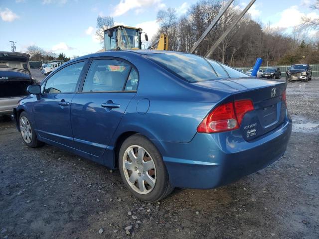 1HGFA16576L070894 - 2006 HONDA CIVIC LX BLUE photo 2