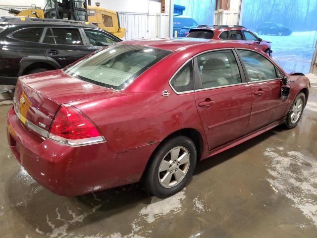 2G1WT57K091116086 - 2009 CHEVROLET IMPALA 1LT RED photo 3