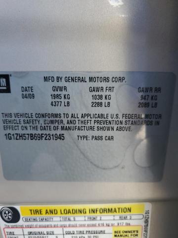 1G1ZH57B69F231945 - 2009 CHEVROLET MALIBU 1LT 金色 照片 13