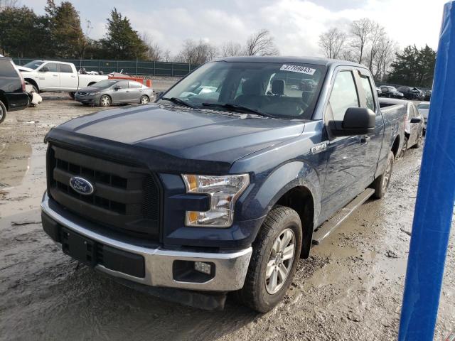 1FTEX1C85HFC78605 - 2017 FORD F150 SUPER CAB BLUE photo 1