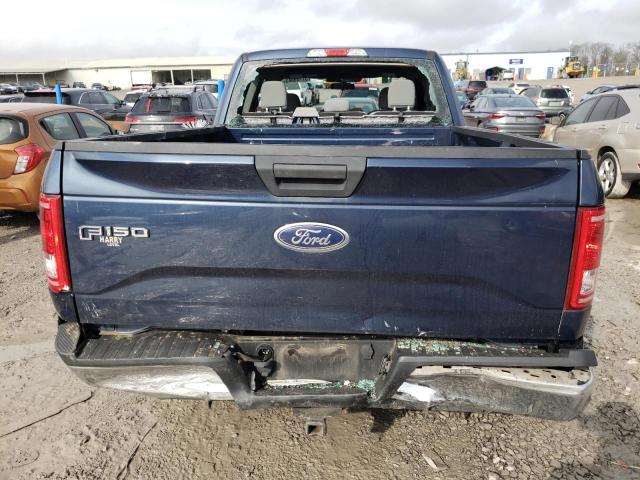 1FTEX1C85HFC78605 - 2017 FORD F150 SUPER CAB BLUE photo 6