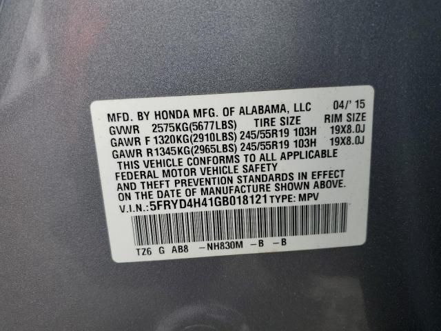 5FRYD4H41GB018121 - 2016 ACURA MDX TECHNOLOGY SILVER photo 13