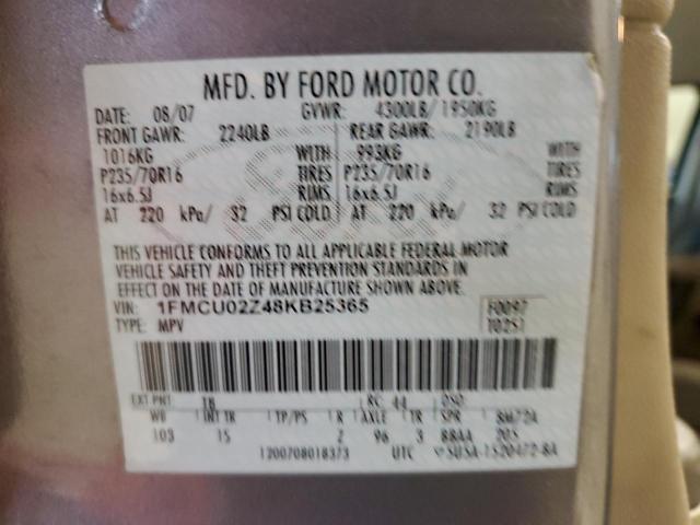 1FMCU02Z48KB25365 - 2008 FORD ESCAPE XLS GRAY photo 13