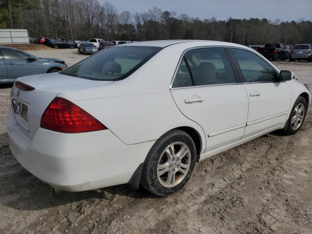 1HGCM56747A180074 - 2007 HONDA ACCORD EX WHITE photo 3