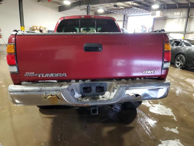 5TBBN44122S232449 - 2002 TOYOTA TUNDRA ACCESS CAB SR5 RED photo 6