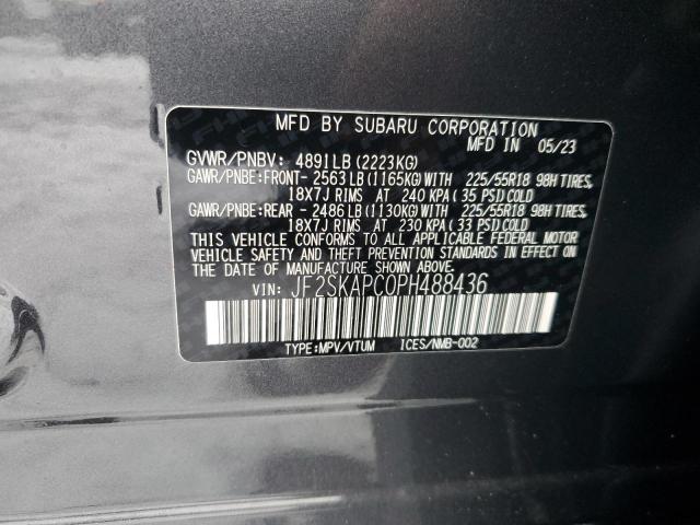 JF2SKAPC0PH488436 - 2023 SUBARU FORESTER LIMITED GRAY photo 13