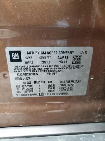 KL4CJBSB2GB588514 - 2016 BUICK ENCORE CONVENIENCE 棕色 照片 13