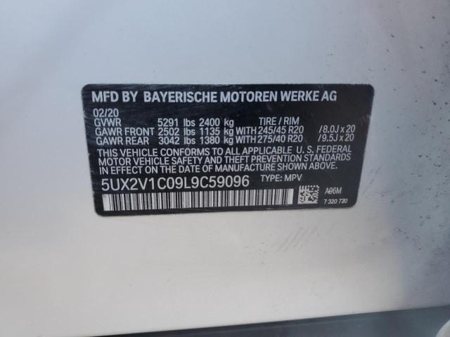5UX2V1C09L9C59096 - 2020 BMW X4 XDRIVE30I WHITE photo 13