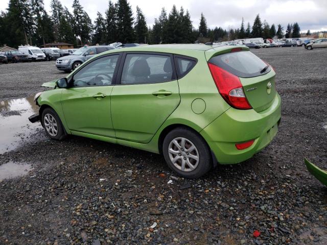 KMHCT5AE9CU034202 - 2012 HYUNDAI ACCENT GLS GREEN photo 2