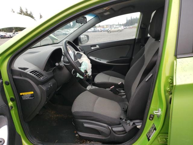 KMHCT5AE9CU034202 - 2012 HYUNDAI ACCENT GLS GREEN photo 7