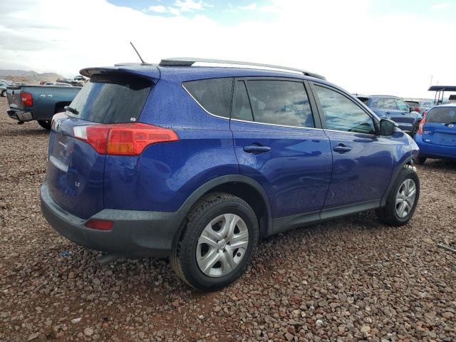 2T3ZFREV9FW153818 - 2015 TOYOTA RAV4 LE BLUE photo 3