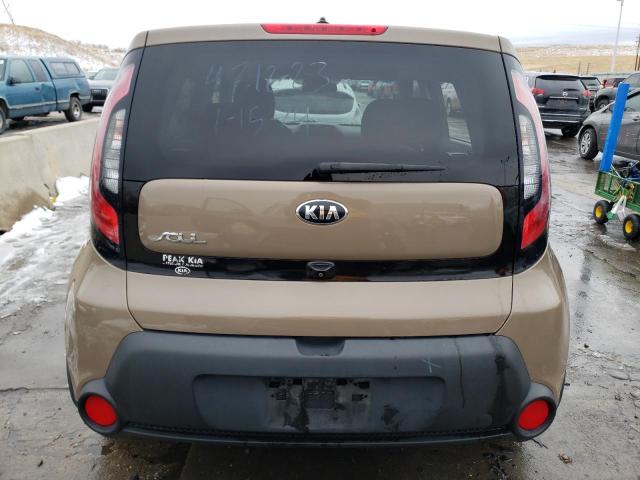 KNDJN2A22G7280751 - 2016 KIA SOUL TAN photo 6