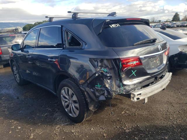 5FRYD4H47EB018038 - 2014 ACURA MDX TECHNOLOGY BLACK photo 2