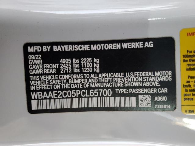 WBAAE2C05PCL65700 - 2023 BMW 840I WHITE photo 12