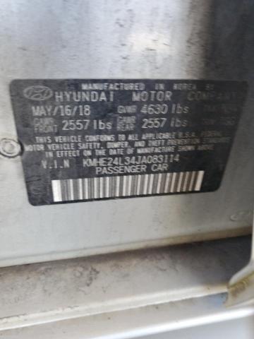 KMHE24L34JA083114 - 2018 HYUNDAI SONATA HYBRID SILVER photo 12