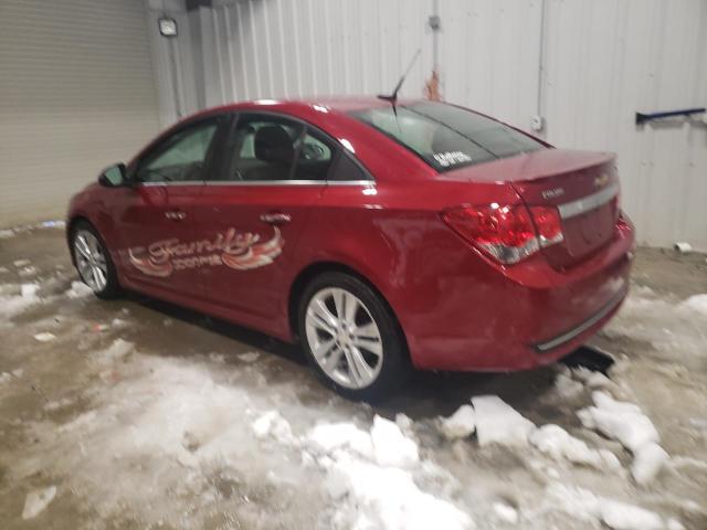 1G1PH5SC3C7372707 - 2012 CHEVROLET CRUZE LTZ RED photo 2