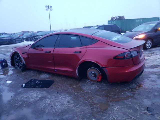 5YJSA1E68PF522007 - 2023 TESLA MODEL S RED photo 2