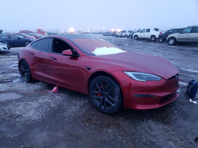 5YJSA1E68PF522007 - 2023 TESLA MODEL S RED photo 4