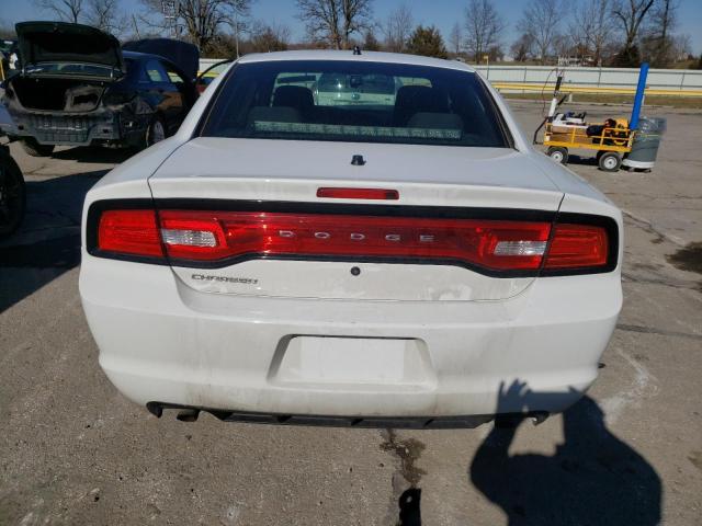 2C3CDXAT0EH236576 - 2014 DODGE CHARGER POLICE WHITE photo 6