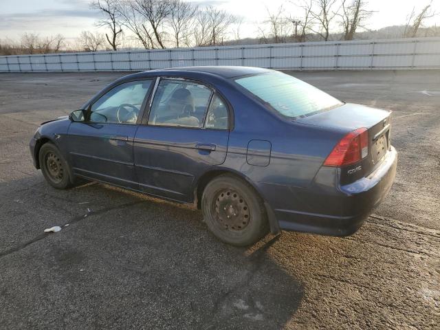 2HGES165X4H608149 - 2004 HONDA CIVIC LX BLUE photo 2