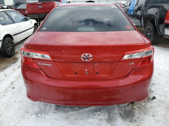 4T4BF1FK7CR243518 - 2012 TOYOTA CAMRY BASE RED photo 6