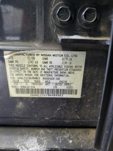 1N4AL21E28N484663 - 2008 NISSAN ALTIMA 2.5 GRAY photo 12