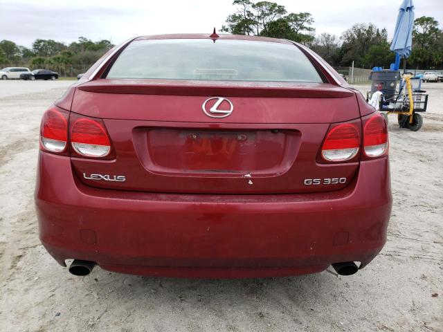 JTHBE96S480029762 - 2008 LEXUS GS 350 RED photo 6