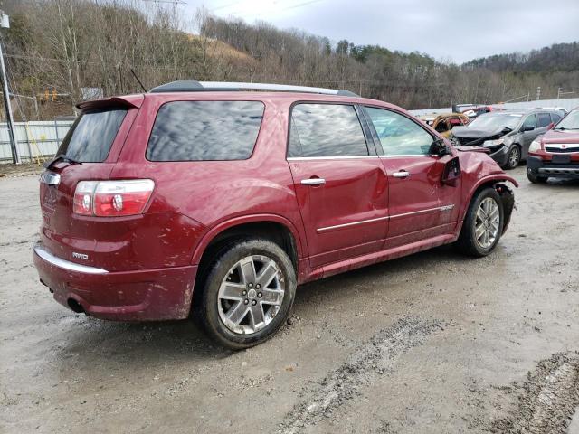 1GKKVTED6BJ240372 - 2011 GMC ACADIA DENALI RED photo 3