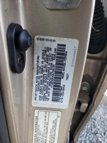 4T1BE32K43U769135 - 2003 TOYOTA CAMRY LE GOLD photo 12