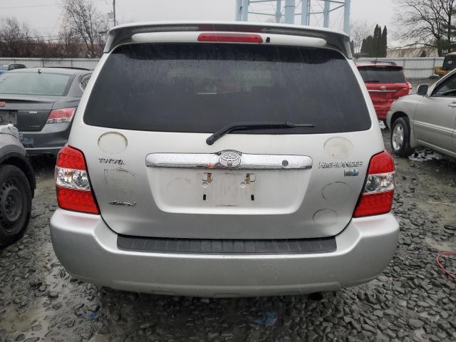 JTEEW21A260024103 - 2006 TOYOTA HIGHLANDER HYBRID SILVER photo 6