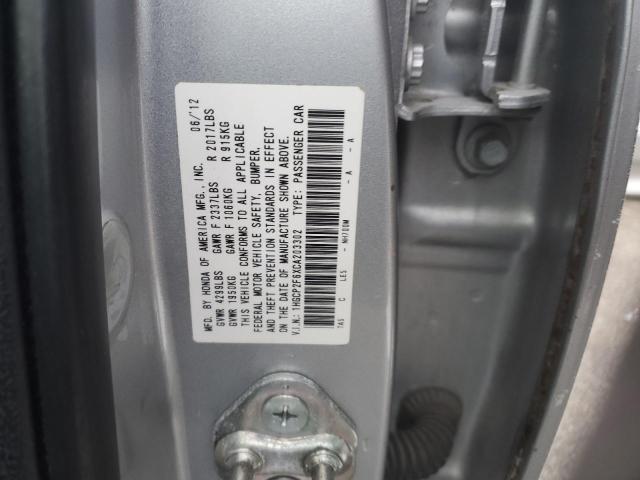 1HGCP2F6XCA203302 - 2012 HONDA ACCORD SE SILVER photo 13