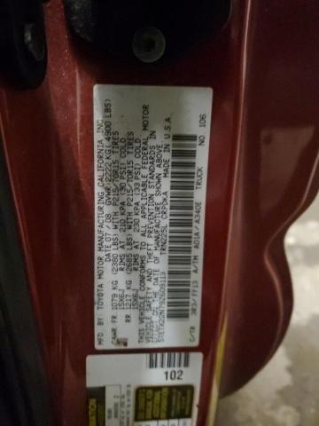 5TETX22N79Z609113 - 2009 TOYOTA TACOMA ACCESS CAB წითელი ფოტო 12