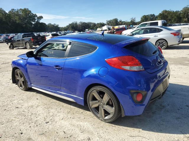 KMHTC6AE4EU209089 - 2014 HYUNDAI VELOSTER TURBO BLUE photo 2