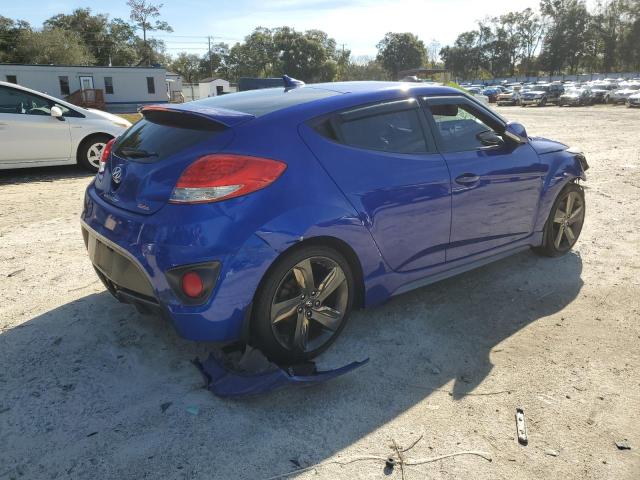 KMHTC6AE4EU209089 - 2014 HYUNDAI VELOSTER TURBO BLUE photo 3