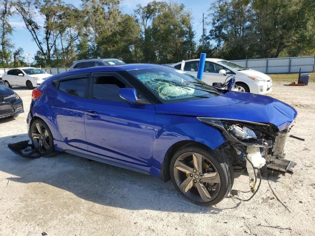 KMHTC6AE4EU209089 - 2014 HYUNDAI VELOSTER TURBO BLUE photo 4