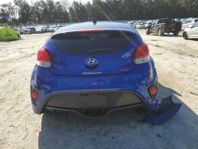 KMHTC6AE4EU209089 - 2014 HYUNDAI VELOSTER TURBO BLUE photo 6