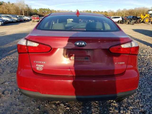 KNAFX4A8XE5151100 - 2014 KIA FORTE EX RED photo 6