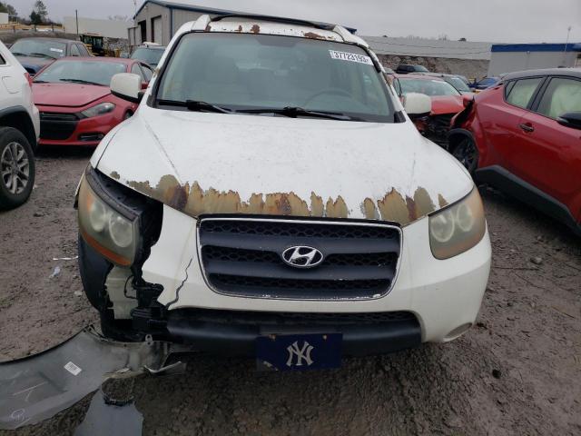 5NMSH13E27H081284 - 2007 HYUNDAI SANTA FE SE WHITE photo 5