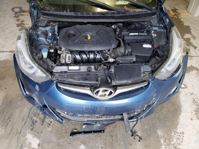 KMHDH4AEXEU203923 - 2014 HYUNDAI ELANTRA SE BLUE photo 11