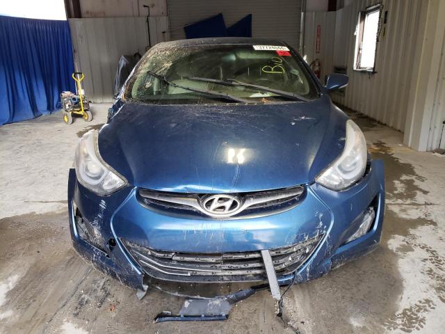 KMHDH4AEXEU203923 - 2014 HYUNDAI ELANTRA SE BLUE photo 5